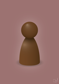 plakat: spillebrik i farven: dark brown - plum-Brætspil-A1two3