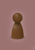 plakat: spillebrik i farven: dark brown - plum-Brætspil-A1two3