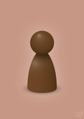 plakat: spillebrik i farven: dark brown - powder-Brætspil-A1two3