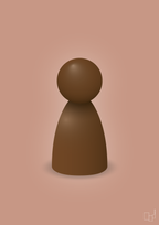 plakat: spillebrik i farven: dark brown - powder-Brætspil-A1two3