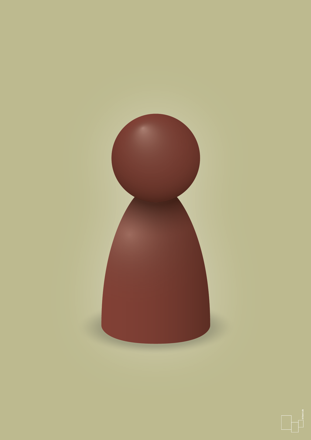 plakat: spillebrik i farven: red pebber - back to nature-Brætspil-A1two3
