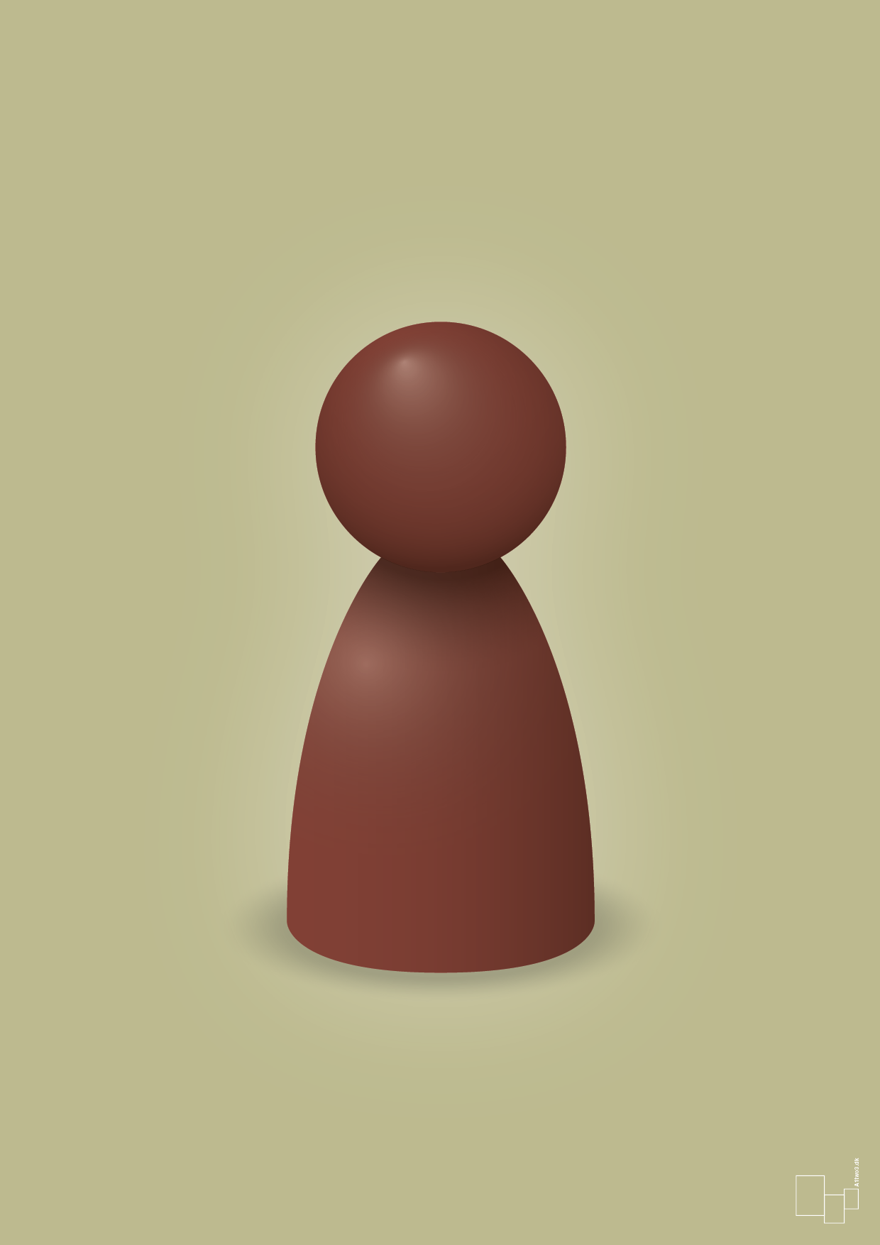 plakat: spillebrik i farven: red pebber - back to nature-Brætspil-A1two3