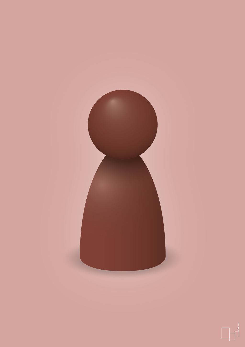 plakat: spillebrik i farven: red pebber - bubble shell-Brætspil-A1two3