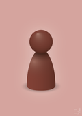 plakat: spillebrik i farven: red pebber - bubble shell-Brætspil-A1two3
