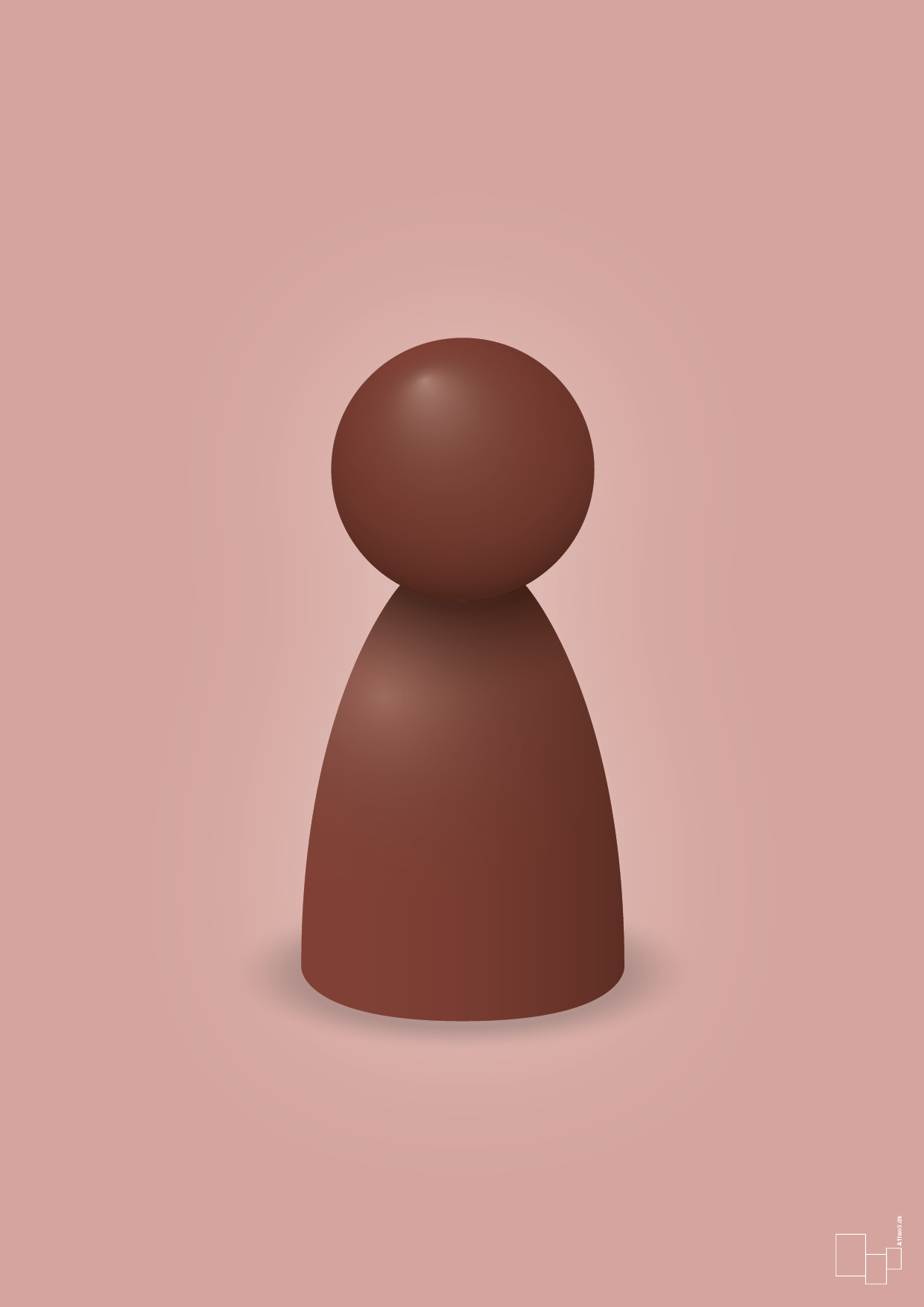 plakat: spillebrik i farven: red pebber - bubble shell-Brætspil-A1two3