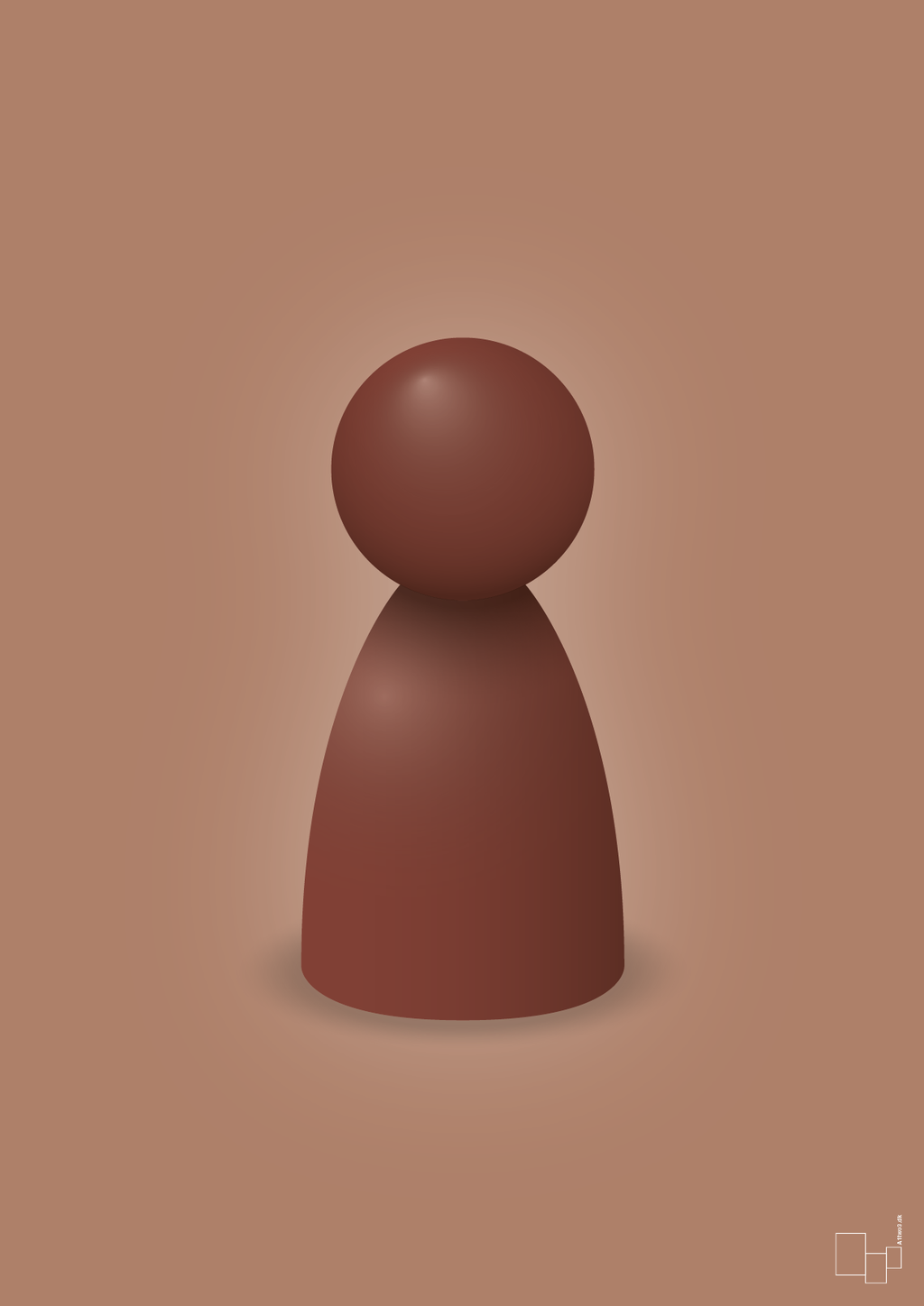 plakat: spillebrik i farven: red pebber - cider spice-Brætspil-A1two3