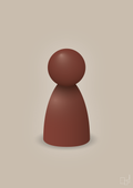 plakat: spillebrik i farven: red pebber - creamy mushroom-Brætspil-A1two3