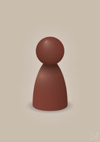 plakat: spillebrik i farven: red pebber - creamy mushroom-Brætspil-A1two3