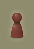 plakat: spillebrik i farven: red pebber - misty forrest-Brætspil-A1two3