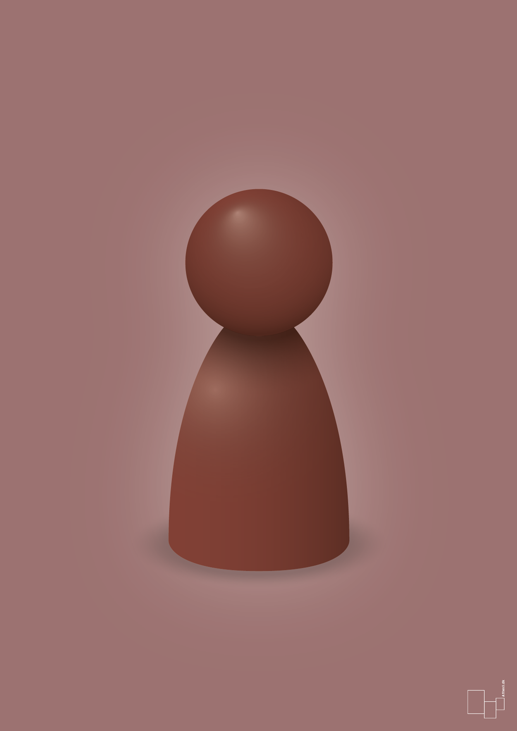 plakat: spillebrik i farven: red pebber - plum-Brætspil-A1two3