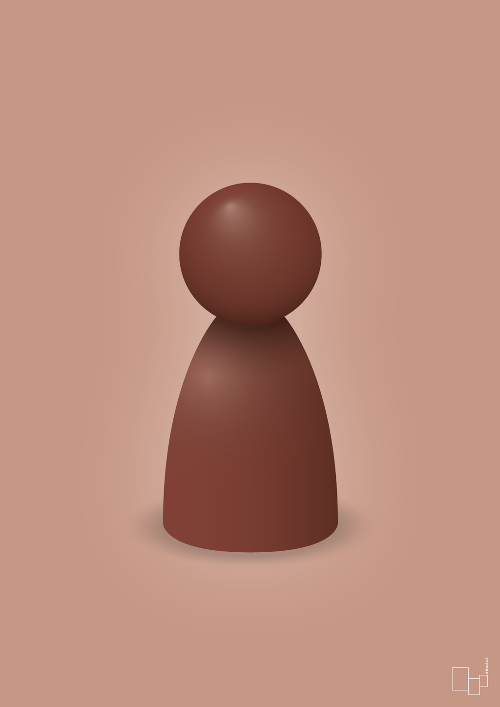 plakat: spillebrik i farven: red pebber - powder-Brætspil-A1two3