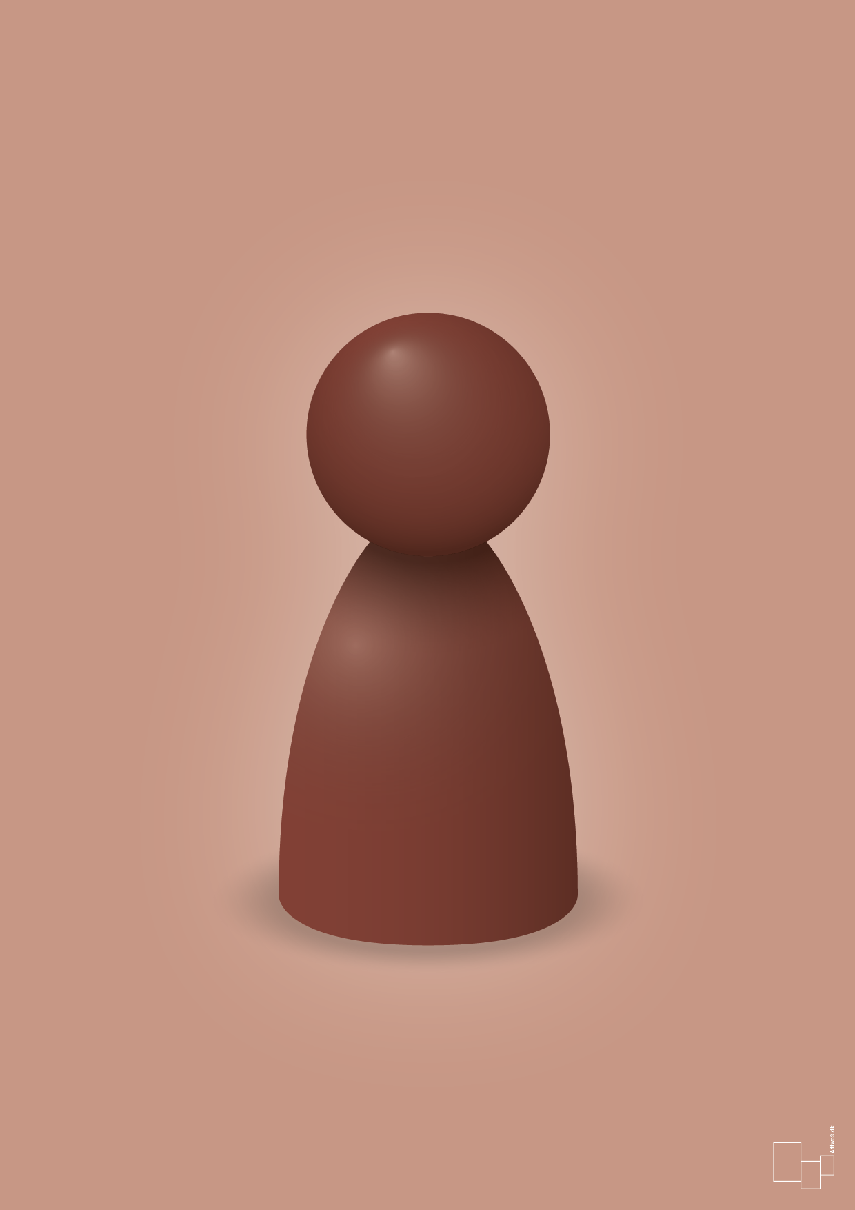 plakat: spillebrik i farven: red pebber - powder-Brætspil-A1two3