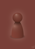 plakat: spillebrik i farven: red pebber - red pepper-Brætspil-A1two3
