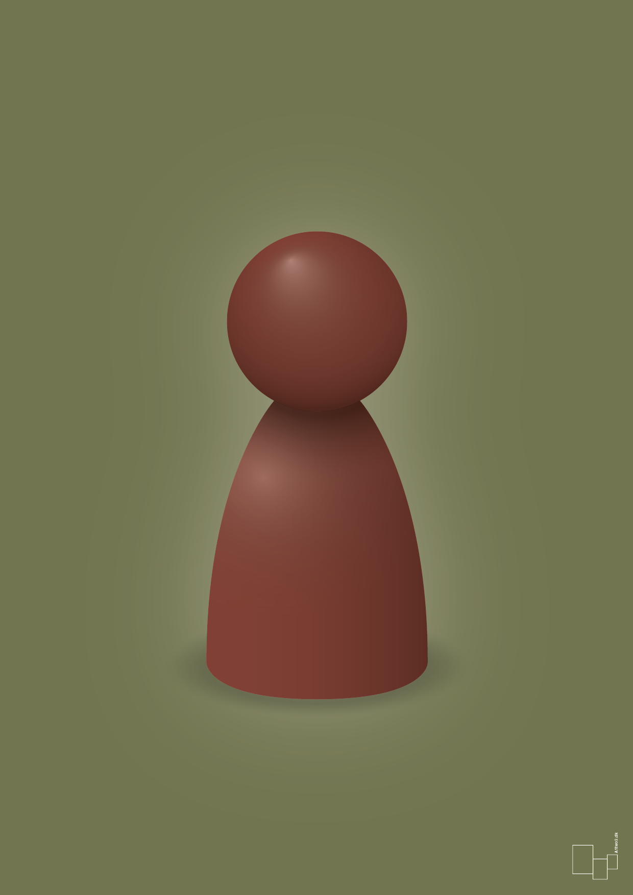 plakat: spillebrik i farven: red pebber - secret meadow-Brætspil-A1two3