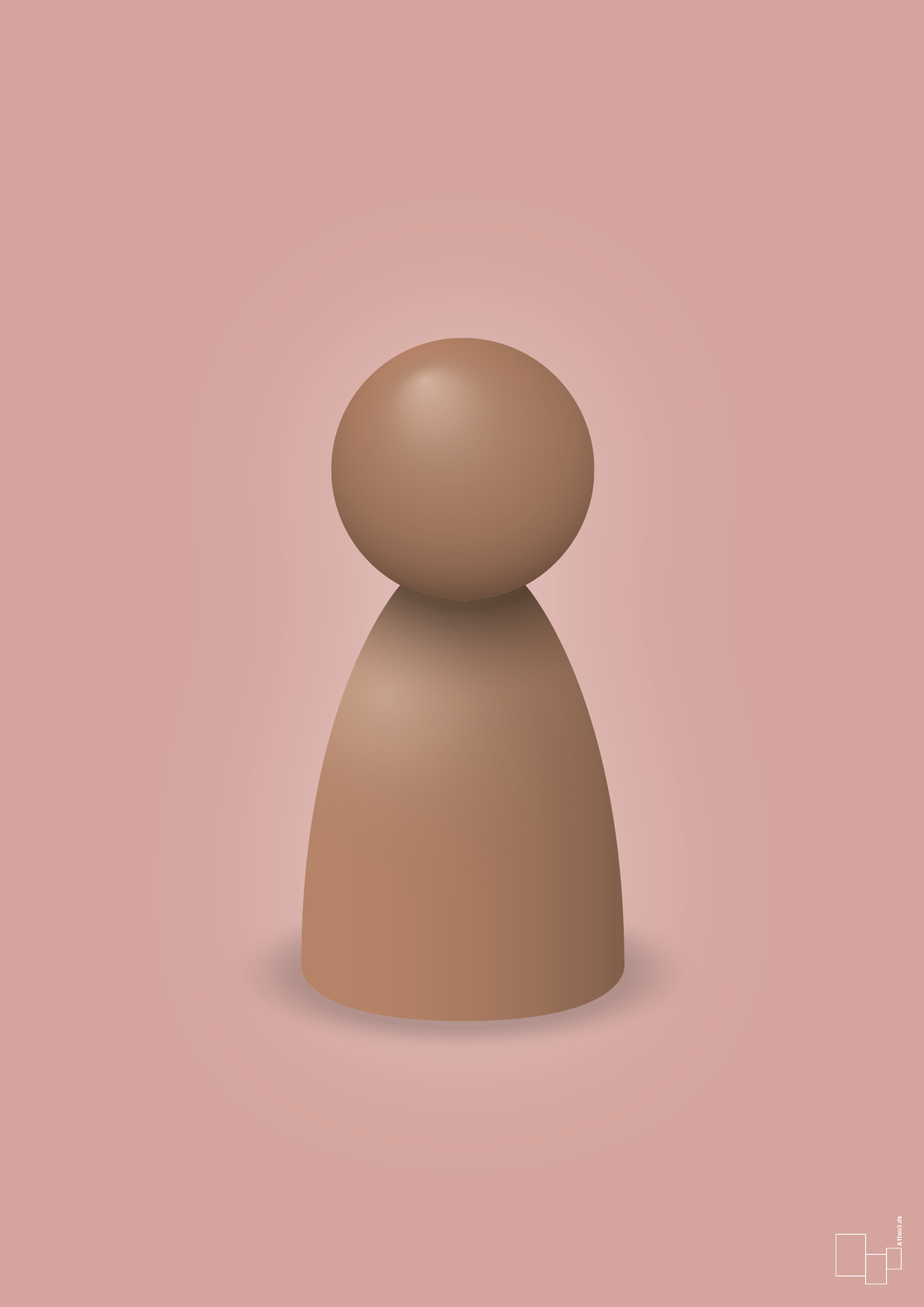 plakat: spillebrik i farven: cider spice - bubble shell-Brætspil-A1two3