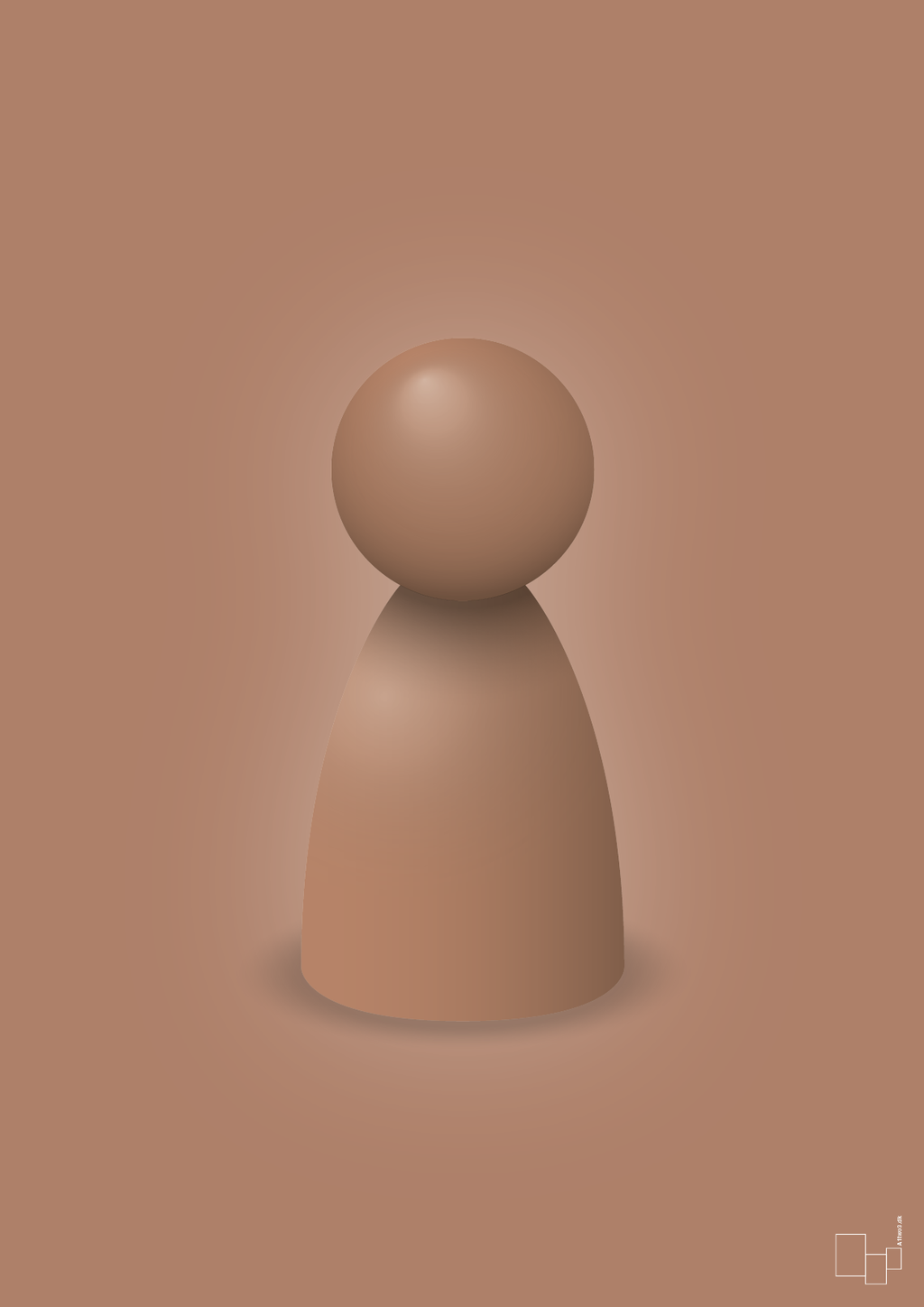 plakat: spillebrik i farven: cider spice - cider spice-Brætspil-A1two3
