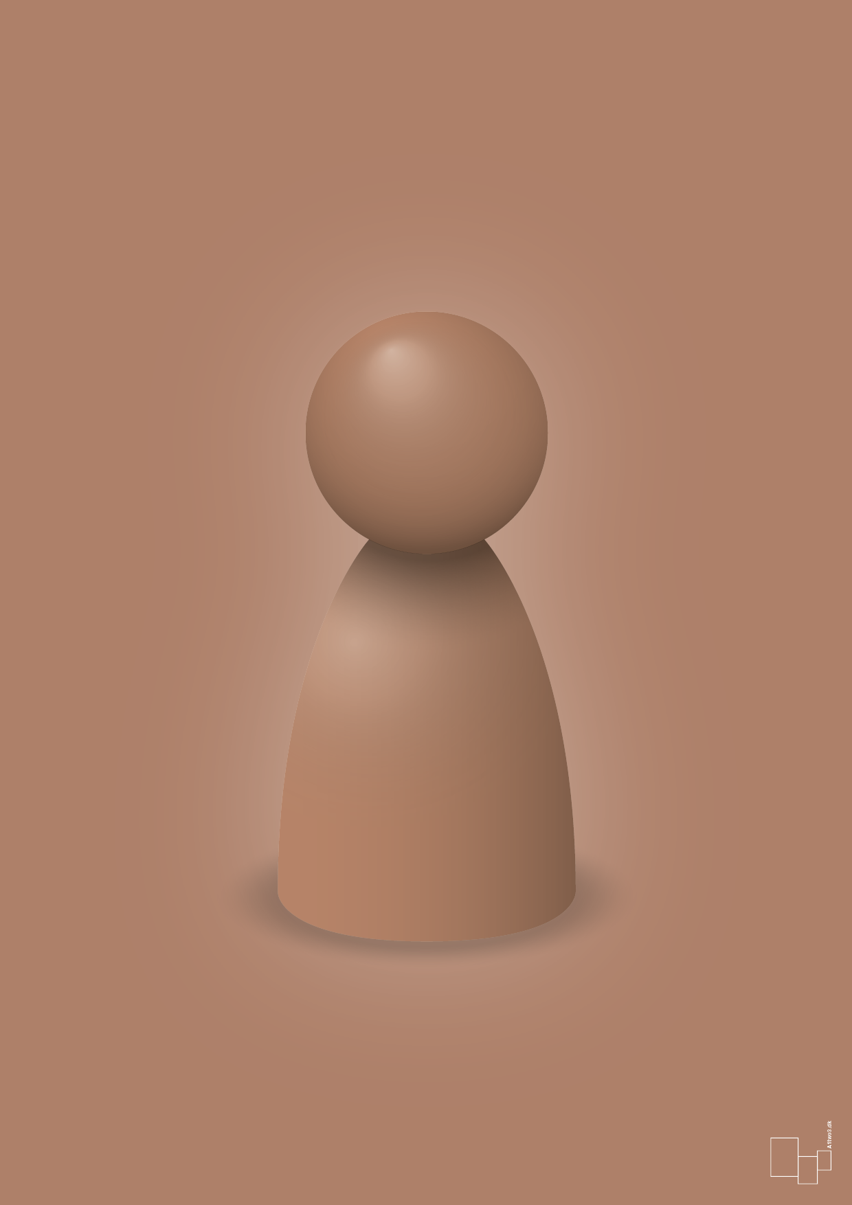 plakat: spillebrik i farven: cider spice - cider spice-Brætspil-A1two3