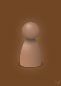 plakat: spillebrik i farven: cider spice - dark brown-Brætspil-A1two3