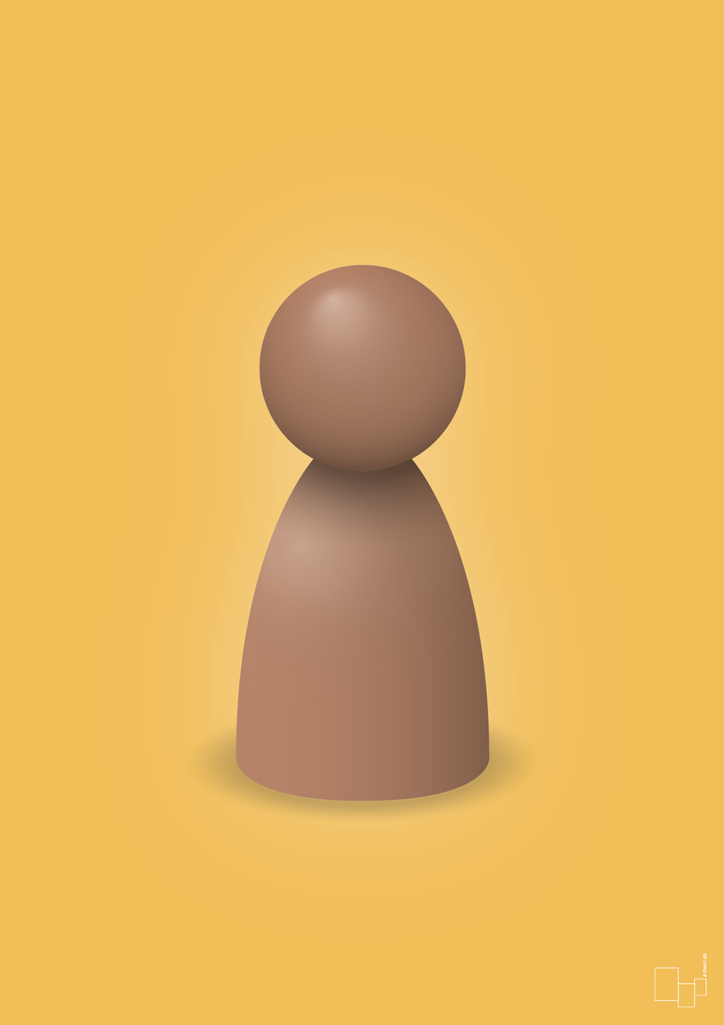 plakat: spillebrik i farven: cider spice - honeycomb-Brætspil-A1two3
