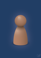 plakat: spillebrik i farven: cider spice - lapis blue-Brætspil-A1two3