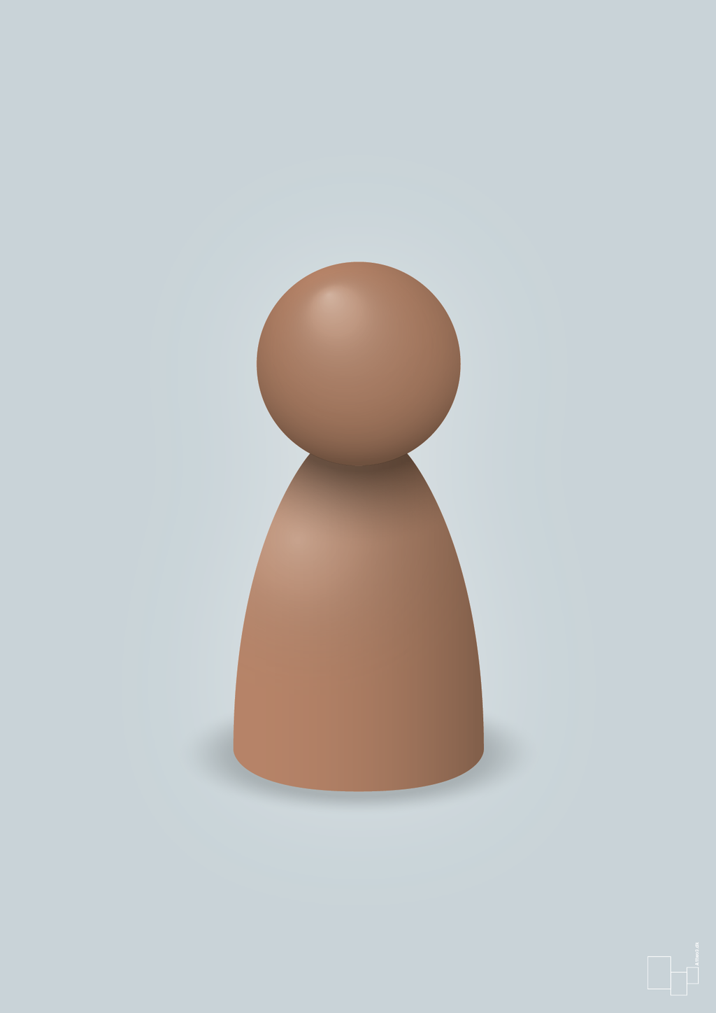 plakat: spillebrik i farven: cider spice - light drizzle-Brætspil-A1two3