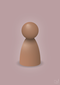 plakat: spillebrik i farven: cider spice - light rose-Brætspil-A1two3