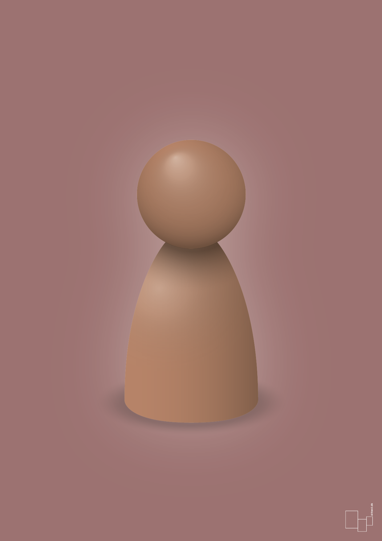 plakat: spillebrik i farven: cider spice - plum-Brætspil-A1two3