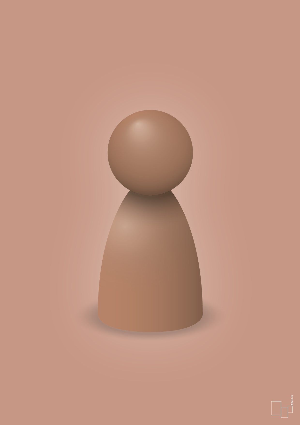 plakat: spillebrik i farven: cider spice - powder-Brætspil-A1two3