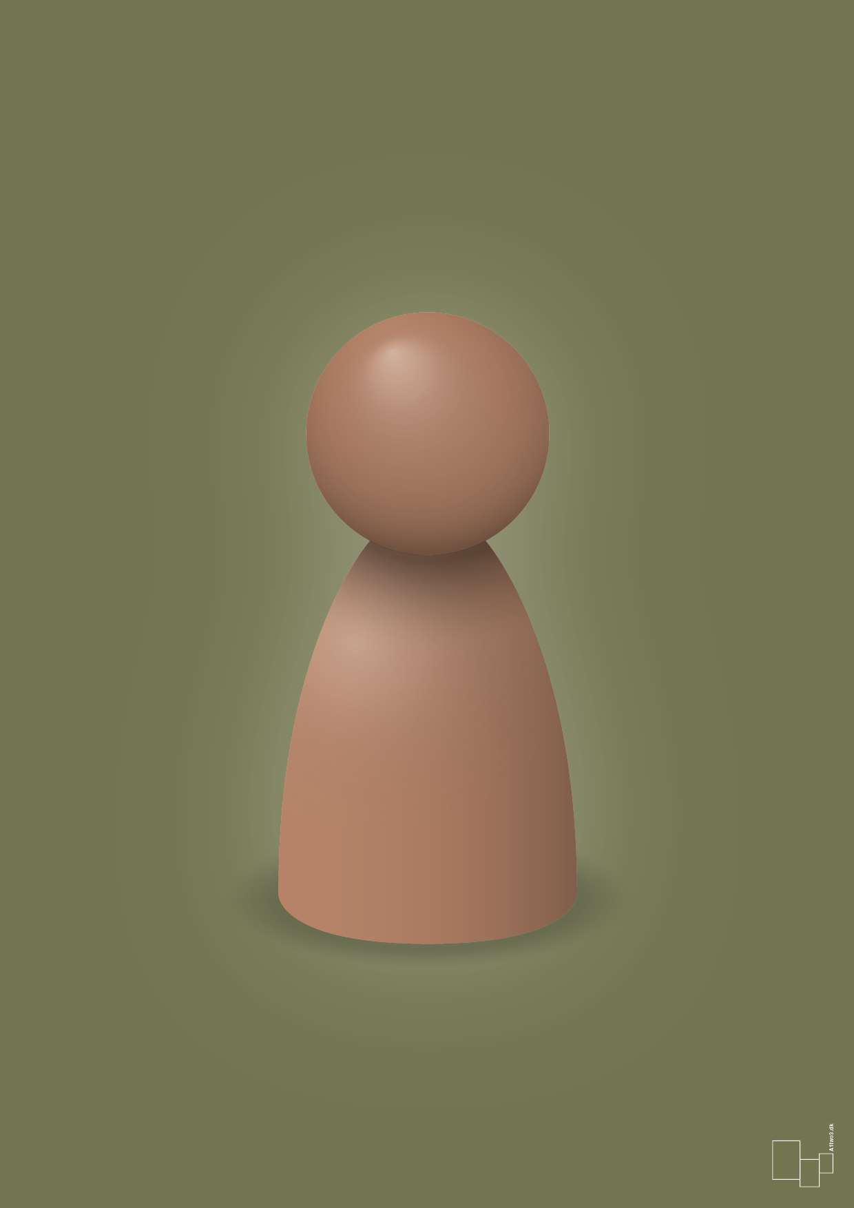 plakat: spillebrik i farven: cider spice - secret meadow-Brætspil-A1two3