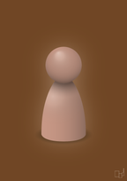 plakat: spillebrik i farven: powder - dark brown-Brætspil-A1two3