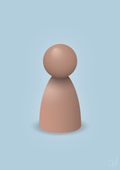 plakat: spillebrik i farven: powder - heavenly blue-Brætspil-A1two3