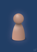plakat: spillebrik i farven: powder - lapis blue-Brætspil-A1two3