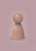 plakat: spillebrik i farven: powder - light rose-Brætspil-A1two3
