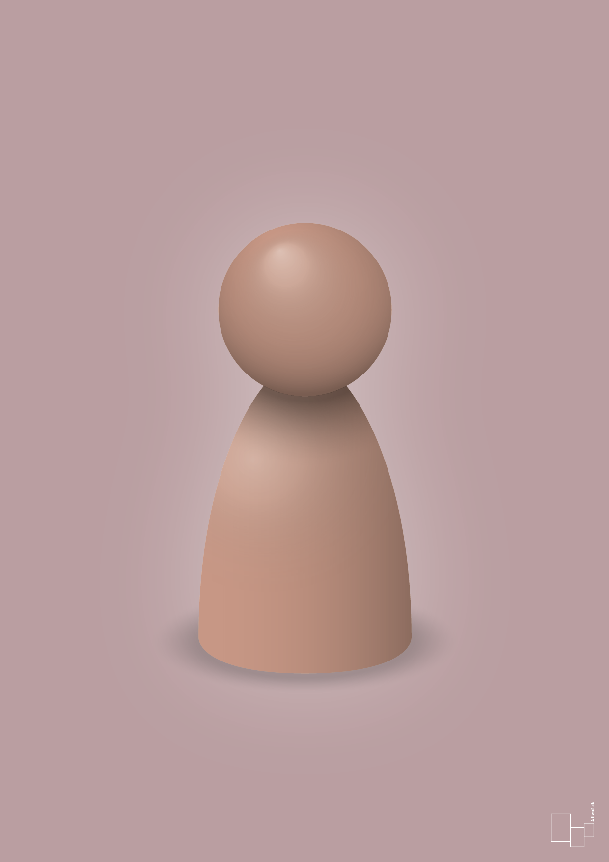 plakat: spillebrik i farven: powder - light rose-Brætspil-A1two3