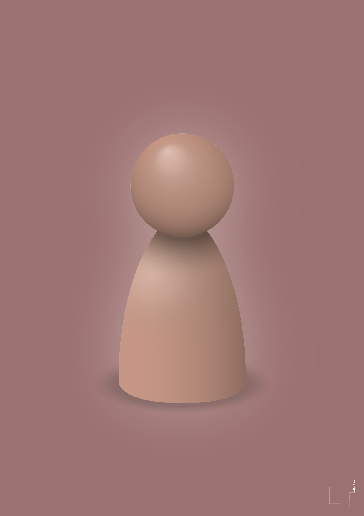 plakat: spillebrik i farven: powder - plum-Brætspil-A1two3