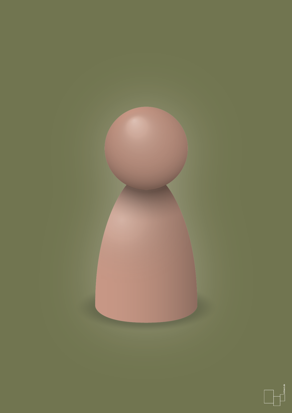 plakat: spillebrik i farven: powder - secret meadow-Brætspil-A1two3