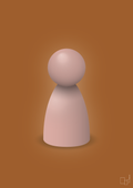 plakat: spillebrik i farven: bubble shell - cognac-Brætspil-A1two3