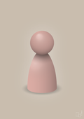 plakat: spillebrik i farven: bubble shell - creamy mushroom-Brætspil-A1two3