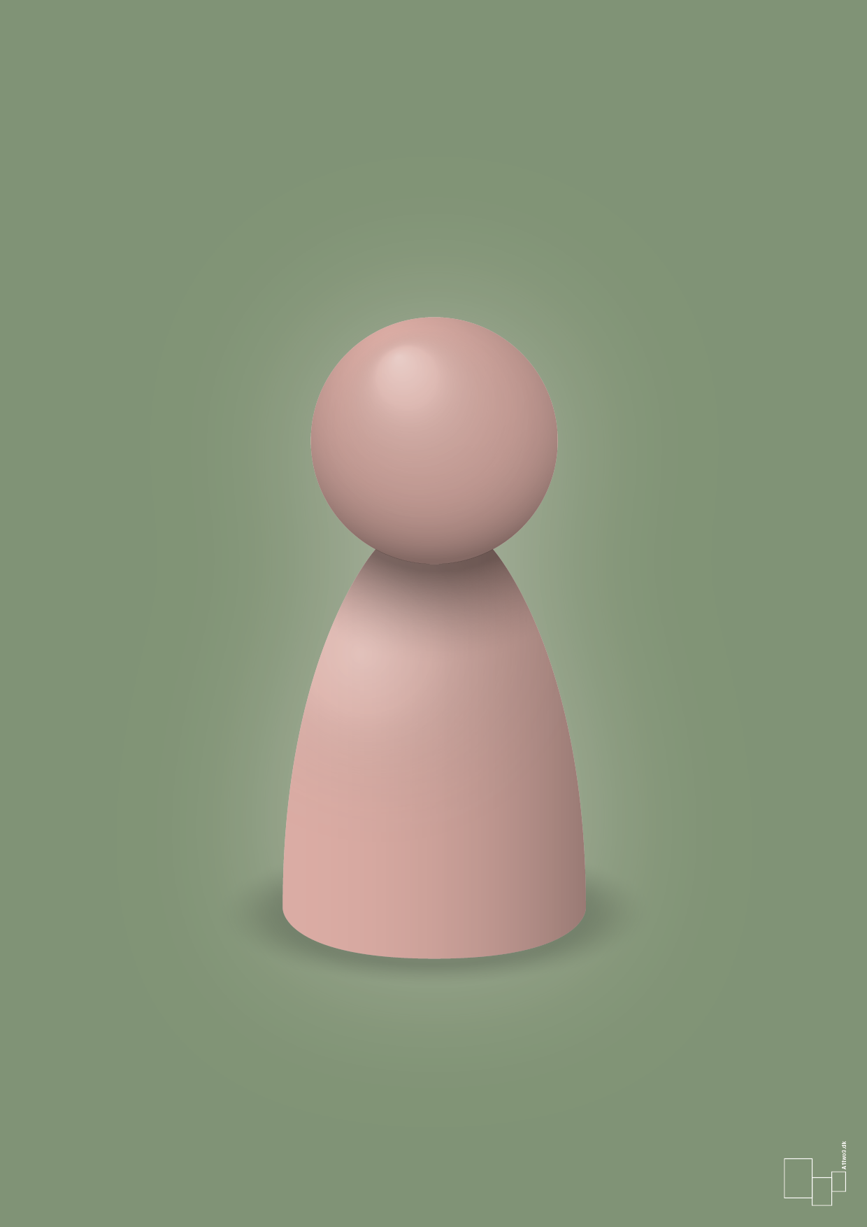 plakat: spillebrik i farven: bubble shell - jade-Brætspil-A1two3