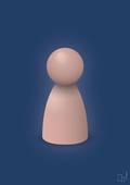 plakat: spillebrik i farven: bubble shell - lapis blue-Brætspil-A1two3