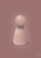 plakat: spillebrik i farven: bubble shell - plum-Brætspil-A1two3