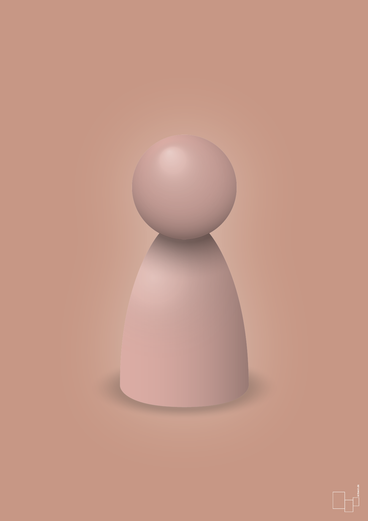 plakat: spillebrik i farven: bubble shell - powder-Brætspil-A1two3