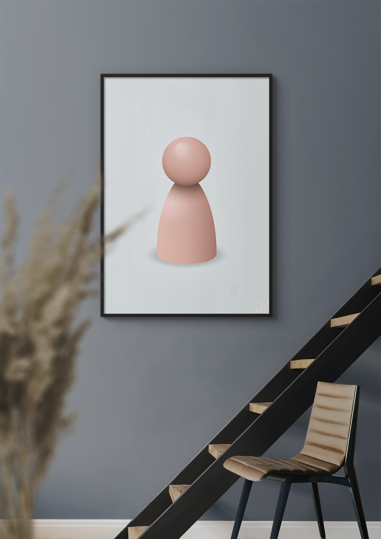 plakat: spillebrik i farven: bubble shell - graphic charcoal-Brætspil-A1two3