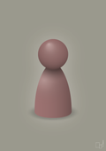 plakat: spillebrik i farven: plum - battleship gray-Brætspil-A1two3