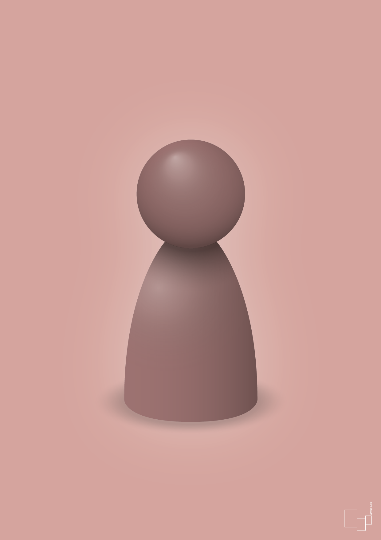 plakat: spillebrik i farven: plum - bubble shell-Brætspil-A1two3