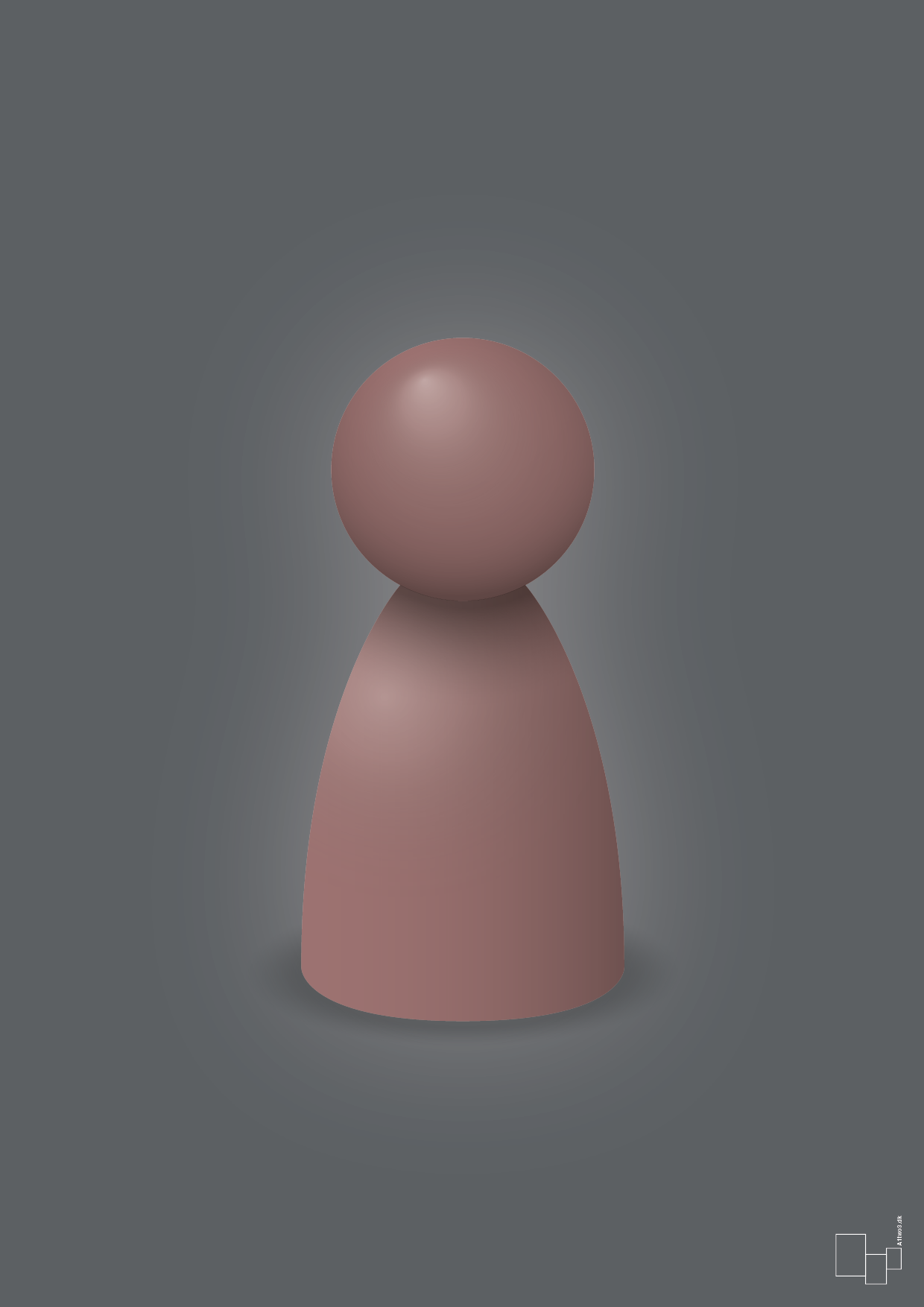 plakat: spillebrik i farven: plum - graphic charcoal-Brætspil-A1two3