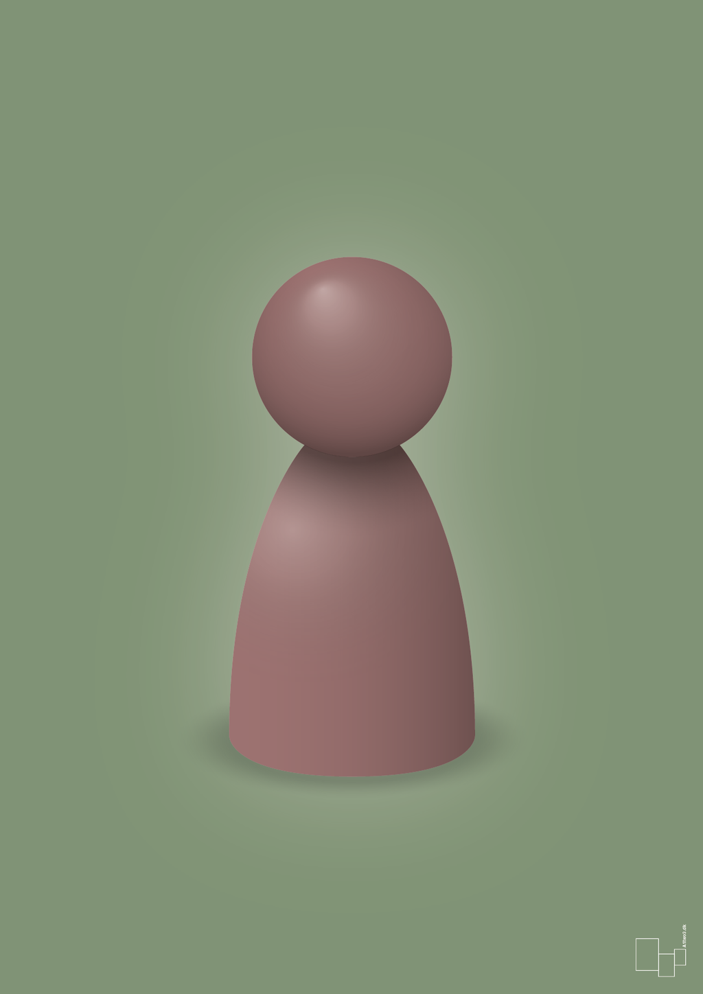 plakat: spillebrik i farven: plum - jade-Brætspil-A1two3