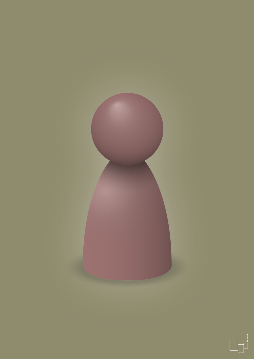 plakat: spillebrik i farven: plum - misty forrest-Brætspil-A1two3