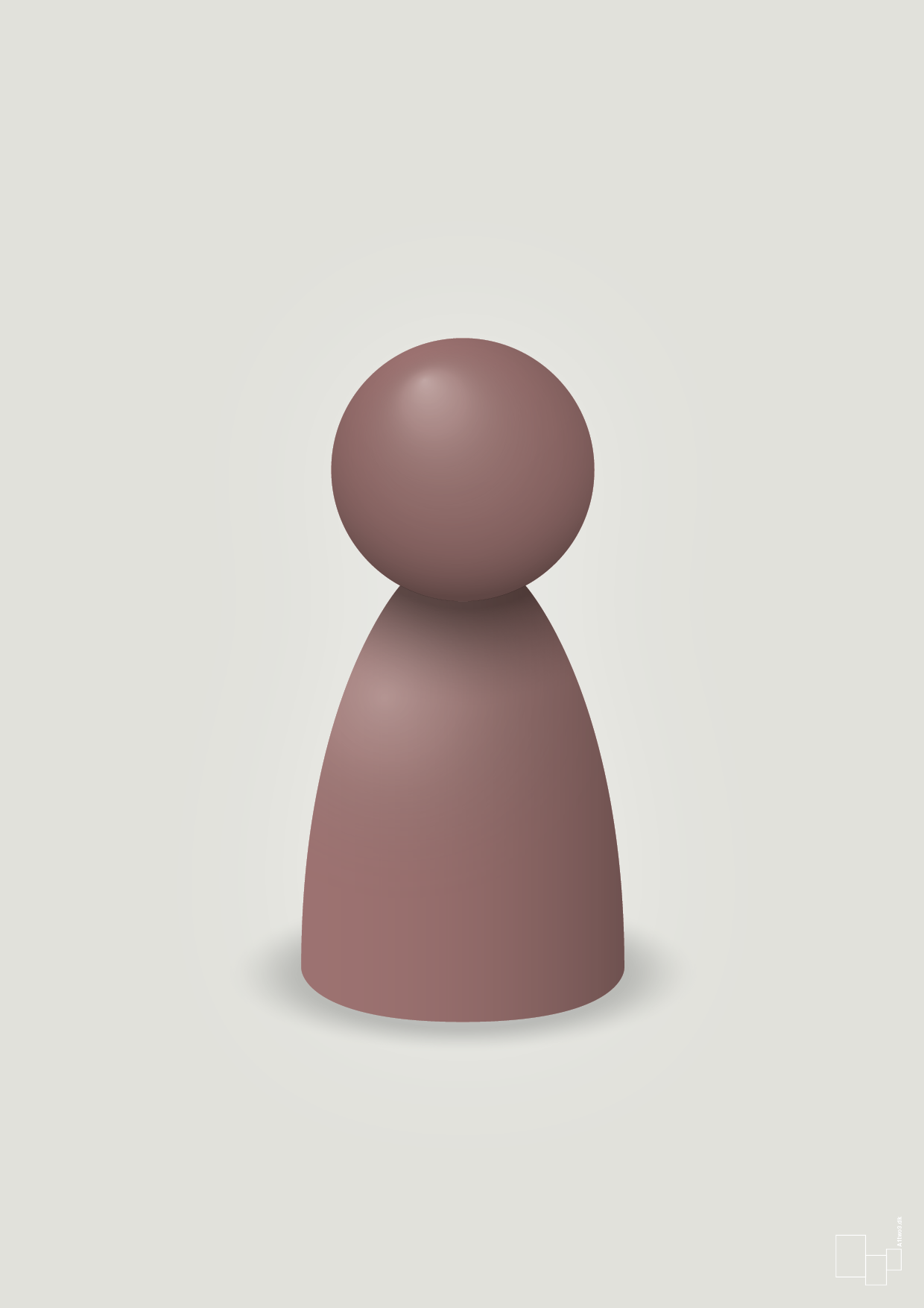 plakat: spillebrik i farven: plum - painters white-Brætspil-A1two3
