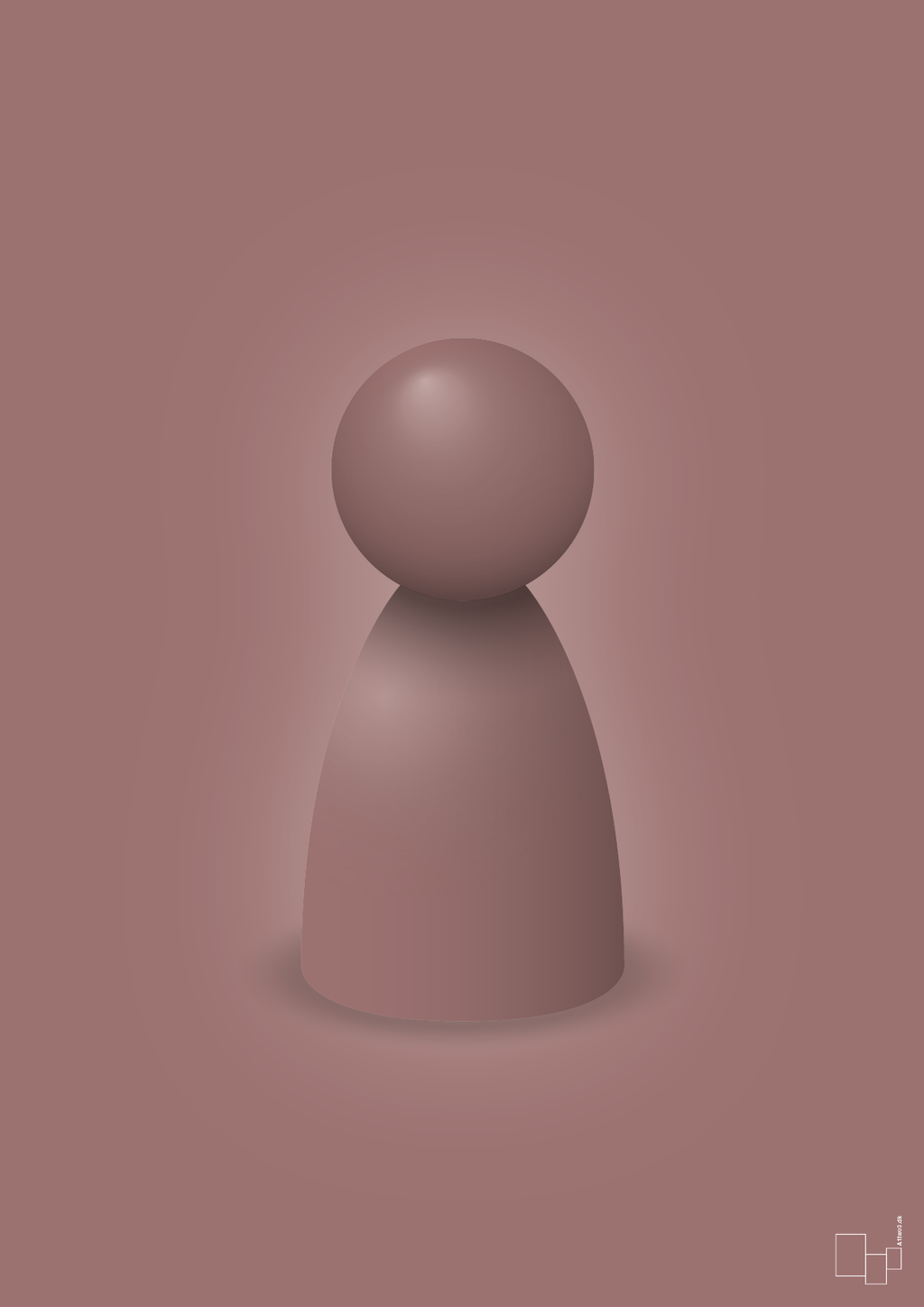 plakat: spillebrik i farven: plum - plum-Brætspil-A1two3